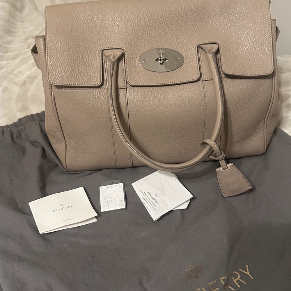 Mulberry Bayswater Pebble Leather Beige - Picture 12 of 14